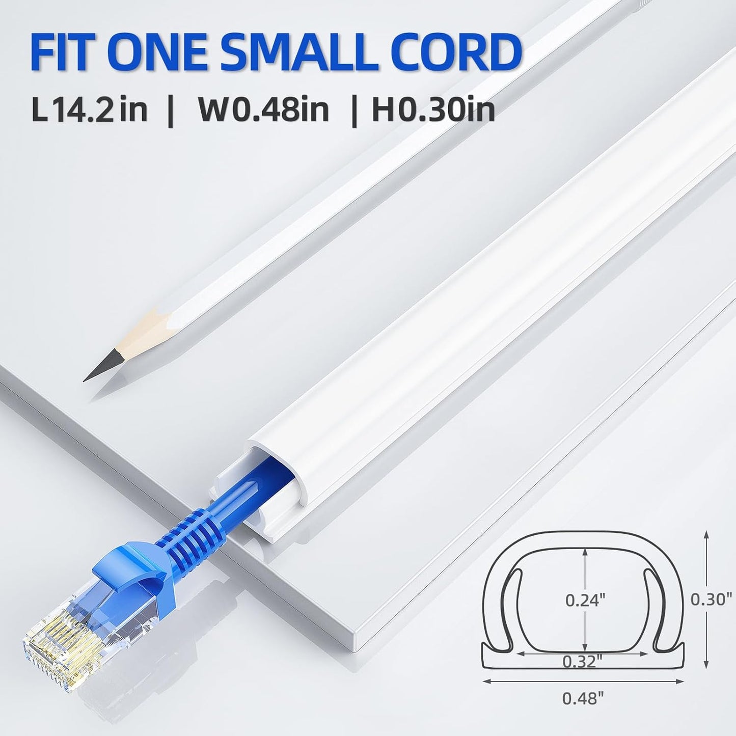 DELAMU 142in Cord Hider Wall for 1 Cord