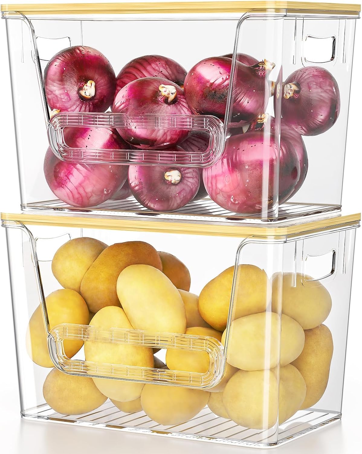Delamu 2 Set Stackable Pantry organizers and Storage