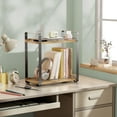2-Tier Bathroom Counter Organizer, Wood Kitchen Countertop Organizer for Storage, Skincare Organizers for Vanity, Counter Shelf for Bathroom Organization
