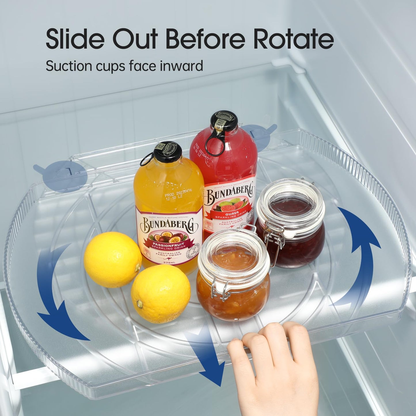 LAMU Square Lazy Susan Organizer for Refrigerator