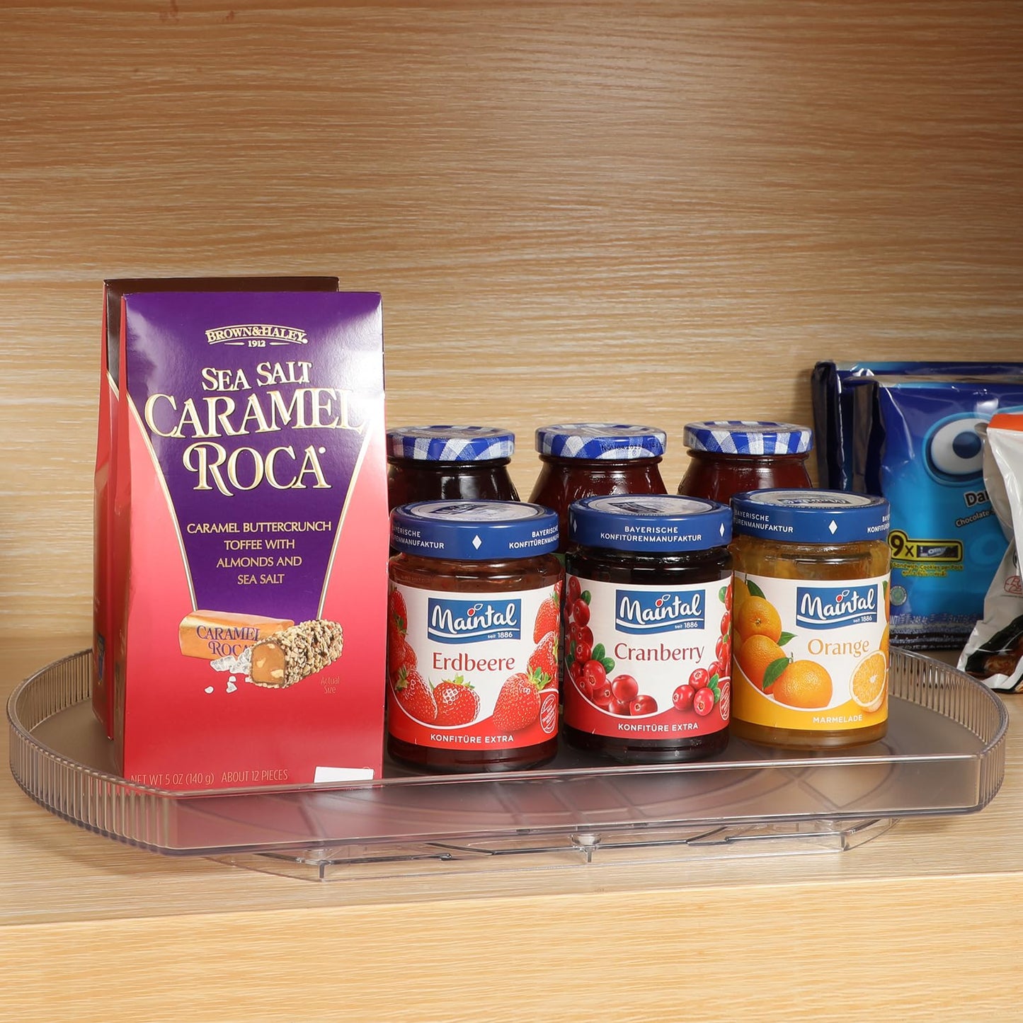 LAMU Square Lazy Susan Organizer for Refrigerator