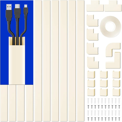 Delamu Cord Hider, 157in Cord Covers for Wires on Wall