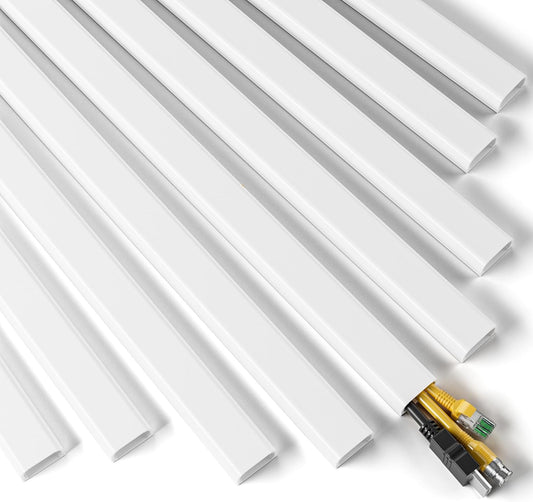 Delamu Cord Hider Cable Hider, 142in Cord Covers for 2-3 Wires on Wall