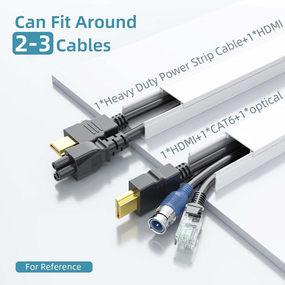 Delamu Cord Hider, 157in Cord Covers for Wires on Wall