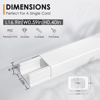 Delamu 254in Cord Covers for Wires on Wall