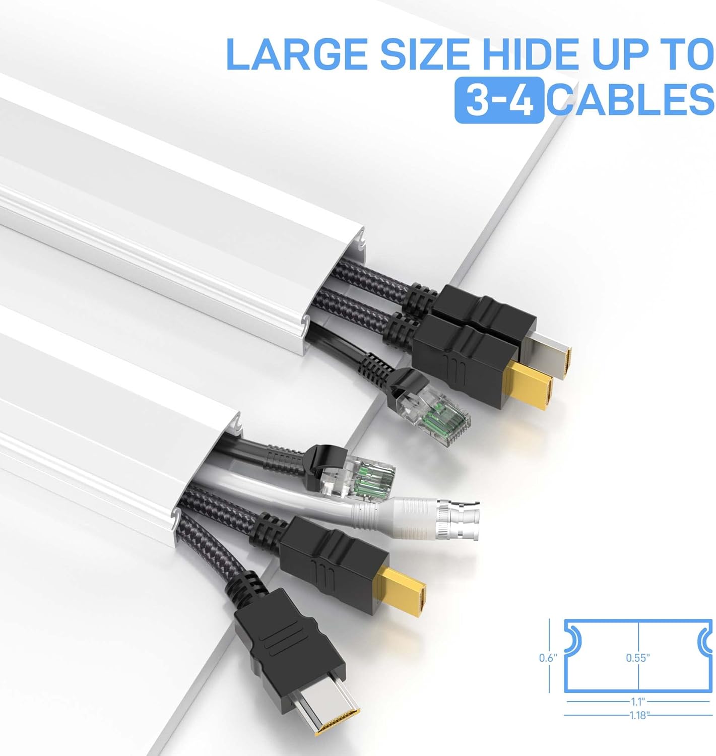 Delamu 94.5in TV Cord Hider for Wall
