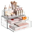 Makeup Organizer, Delamu Acrylic Perfume Organizer, Cosmetics Countertop Storage Box, Bathroom Countertop Organizer