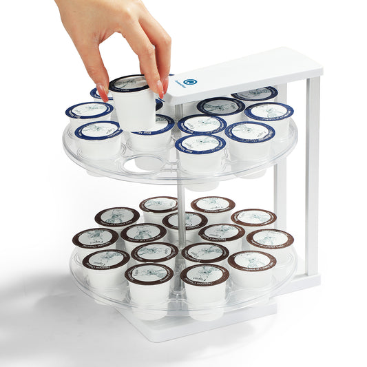 AntsandAnts K Cups Holder, K Cup Carousel, Coffee Pods Storage Organizer Stand Compatible with 30 Cup Pods