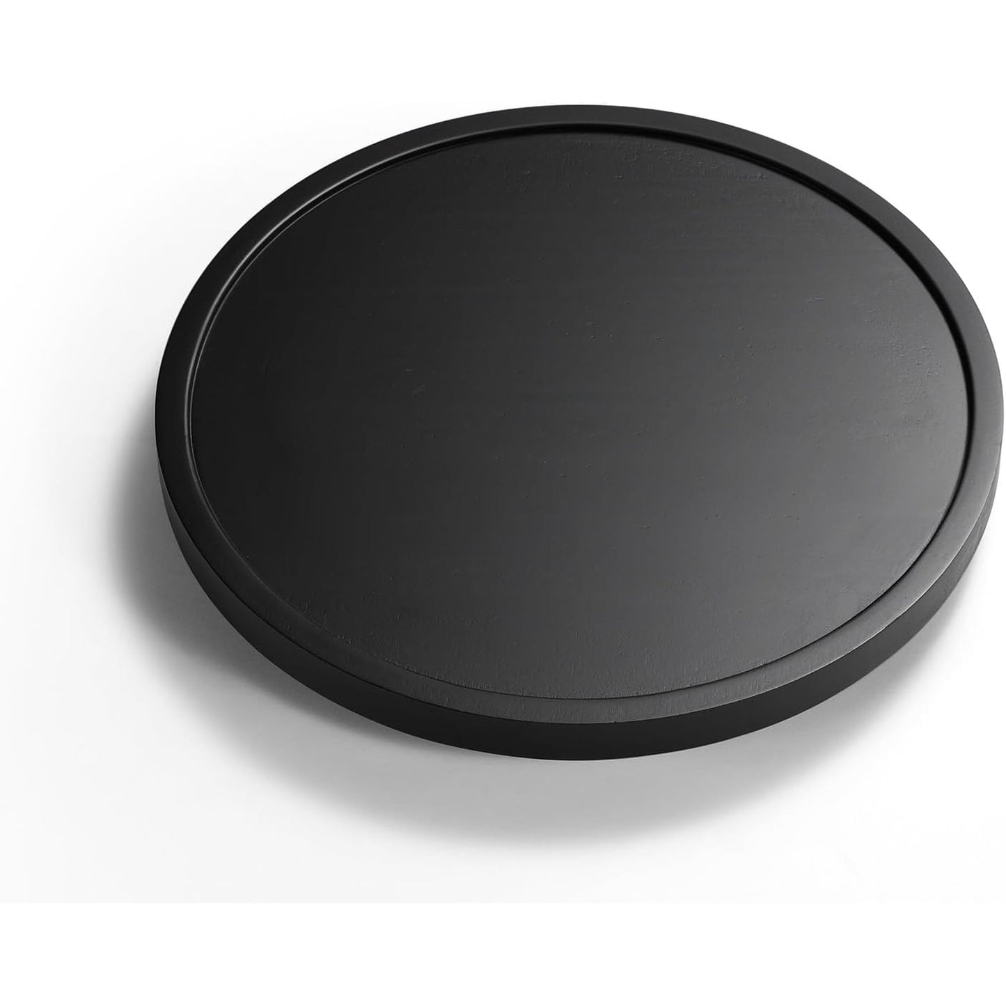 LAMU 10" Bamboo Lazy Susan Kitchen Turntable for Pantry Cabinet or Table, Black