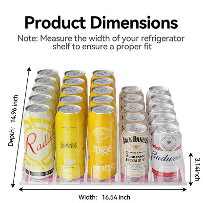 LAMU Self-Pushing Soda Drink Can Dispenser Beverage Organizer for Refrigerator