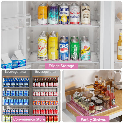 LAMU Self-Pushing Soda Drink Can Dispenser Beverage Organizer for Refrigerator